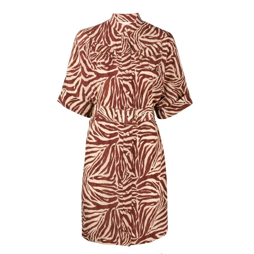 Zimmerman Silk Zebra Print Shirt Dress. Size 1(4-6US)